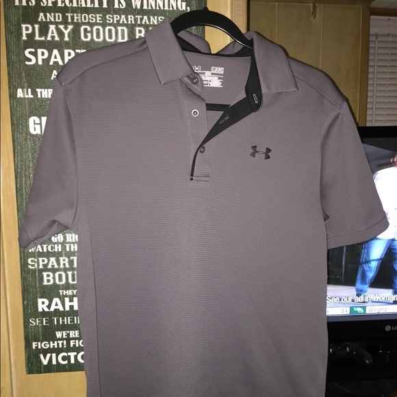 under armour grey golf shirt